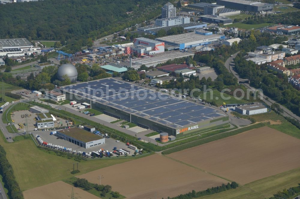 Aerial image Ludwigsburg - Building complex and grounds of the logistics center of LAPP KABEL on the Liebigstrasse in Ludwigsburg in the state Baden-Wuerttemberg