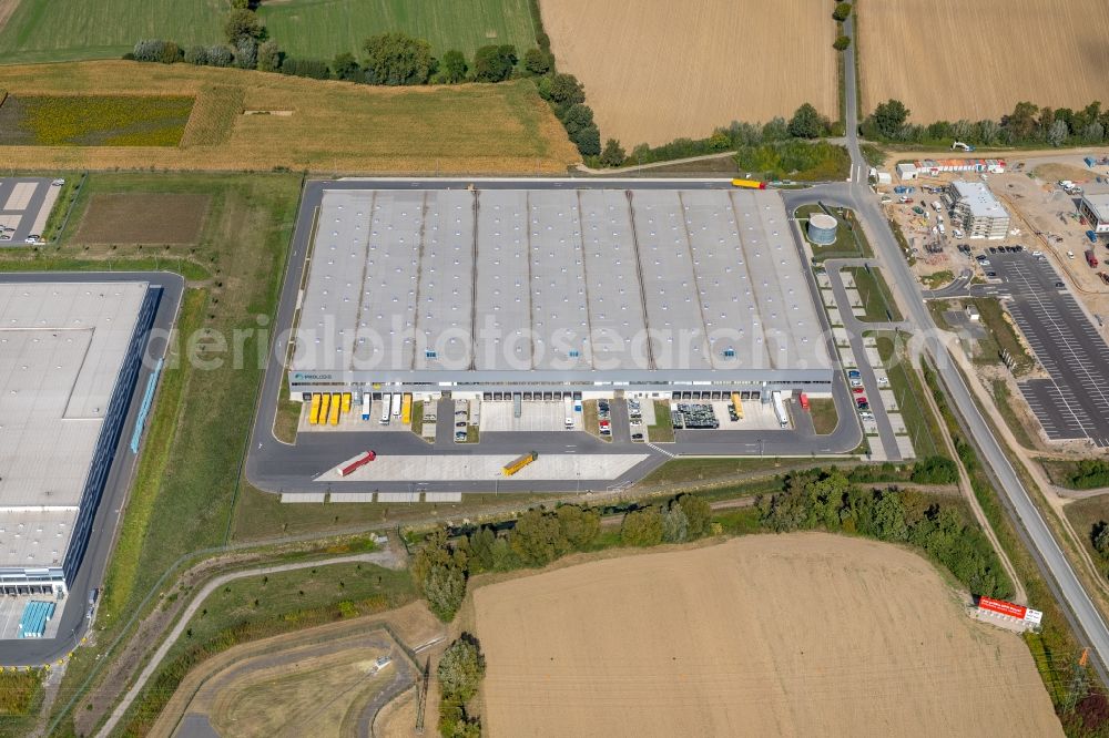 Hamm from above - Building complex and grounds of the logistics center of ProLogis in Hamm in the state North Rhine-Westphalia, Germany