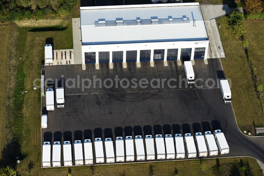 Aerial image Rüdnitz - Building complex and grounds of the logistics center ReFood GmbH & Co. KG on Ruesternstrasse in Ruednitz in the state Brandenburg