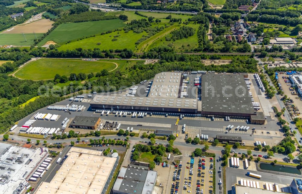 Aerial image Herne - Building complex and grounds of the logistics center UPS Depot Herne-Boernig on Strasse Friedrich of Grosse in Herne in the state North Rhine-Westphalia, Germany