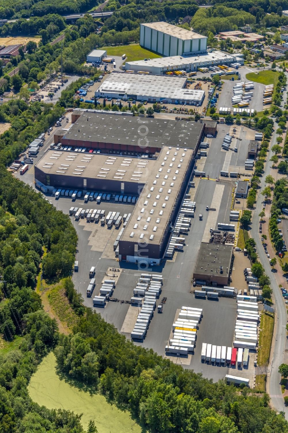 Aerial photograph Herne - Building complex and grounds of the logistics center UPS Depot Herne-Boernig on Strasse Friedrich of Grosse in Herne in the state North Rhine-Westphalia, Germany