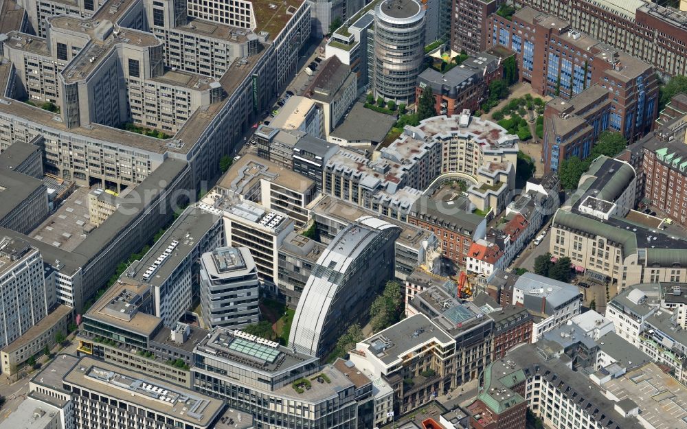 Hamburg from the bird's eye view: Building complex of Google Hamburg office and commercial district on the ABC-Straße in Hamburg