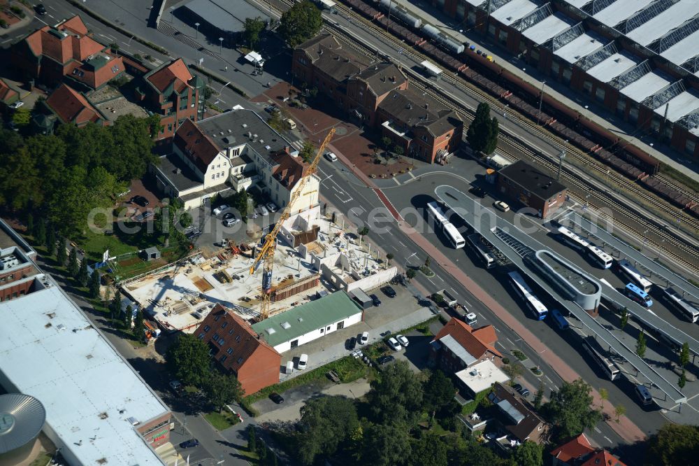 Lingen (Ems) from above - Building complex of the university Campus Lingen in Lingen (Ems) in Emsland in the state Lower Saxony, Germany