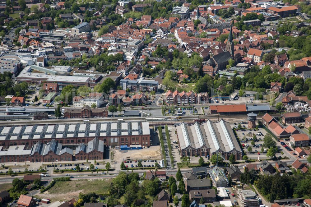 Aerial image Lingen (Ems) - Building complex of the university Campus Lingen in Lingen (Ems) in Emsland in the state Lower Saxony, Germany