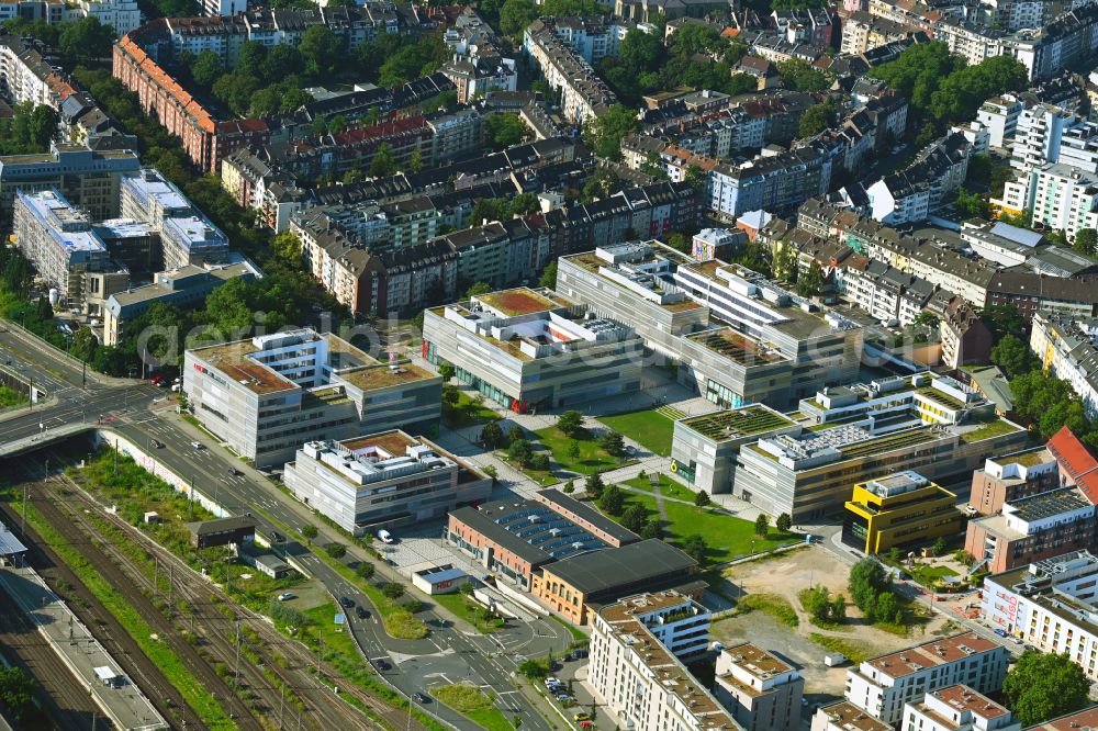 Düsseldorf from the bird's eye view: Building complex of the university Hochschule Duesseldorf - Campus Derendorf in the district Derendorf in Duesseldorf in the state North Rhine-Westphalia, Germany