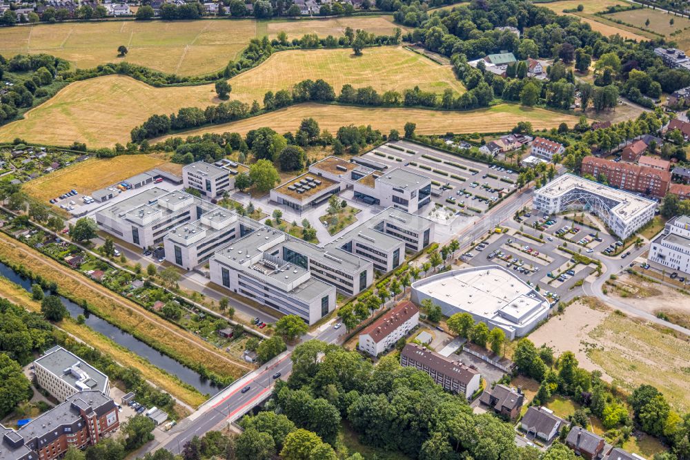 Aerial image Hamm - building complex of the university Hamm-Lippstadt an der Marker Allee in Hamm at Ruhrgebiet in the state North Rhine-Westphalia