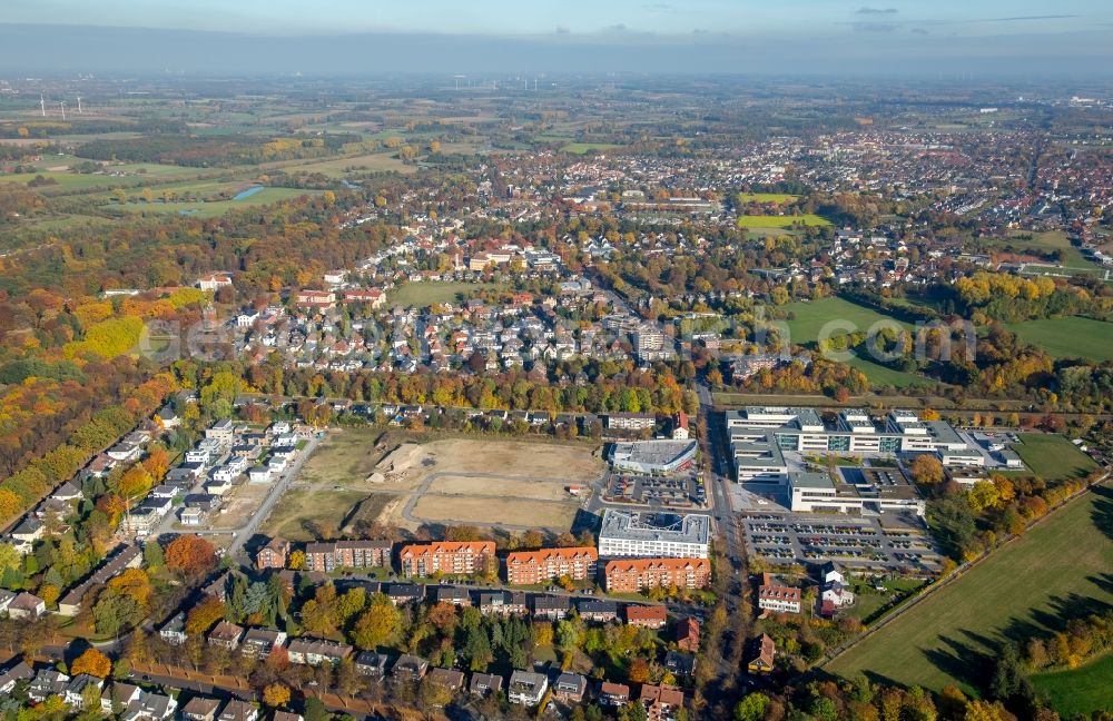 Hamm from the bird's eye view: Building complex of the university Hamm-Lippstadt HSHL in Hamm in the state North Rhine-Westphalia