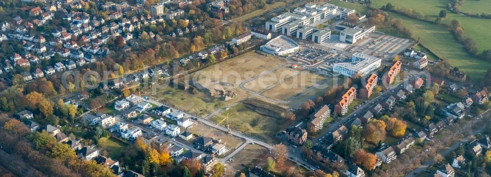 Hamm from the bird's eye view: Building complex of the university Hamm-Lippstadt HSHL in Hamm in the state North Rhine-Westphalia