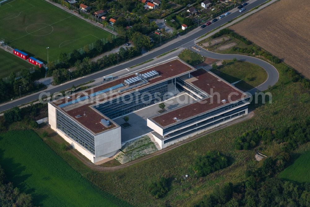 Würzburg from above - Building complex of the university Hochschule fuer angewandte Wissenschaften Wuerzburg-Schweinfurt on Muenzstrasse in the district Frauenland in Wuerzburg in the state Bavaria, Germany