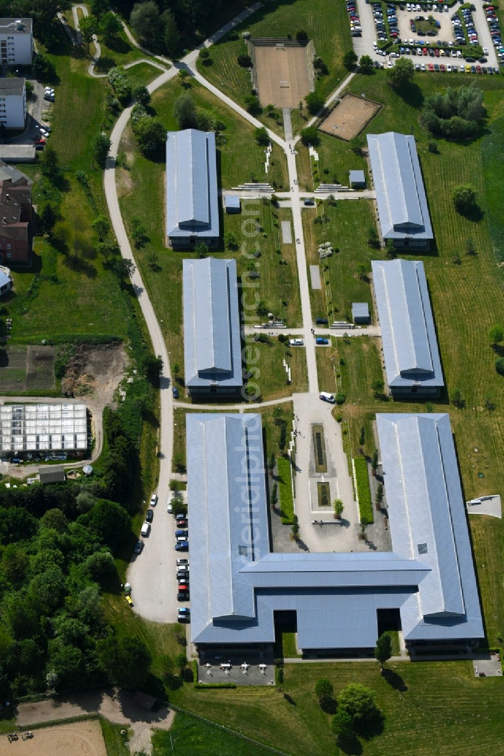 Aerial photograph Schwerin - Building complex of the university Hochschule of Bundesagentur fuer Arbeit on Wismarsche Strasse in Schwerin in the state Mecklenburg - Western Pomerania, Germany