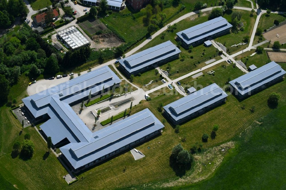 Aerial image Schwerin - Building complex of the university Hochschule of Bundesagentur fuer Arbeit on Wismarsche Strasse in Schwerin in the state Mecklenburg - Western Pomerania, Germany