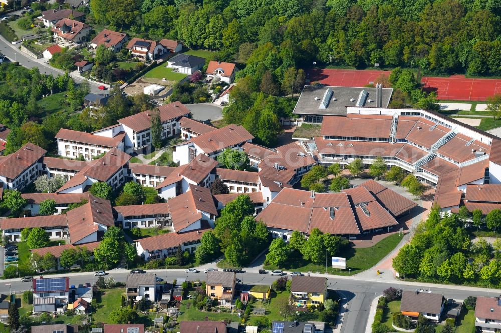 Aerial photograph Hof - Building complex of the university Hochschule fuer den oeffentlichen Dienst in Bayern on Wirthstrasse in Hof in the state Bavaria, Germany