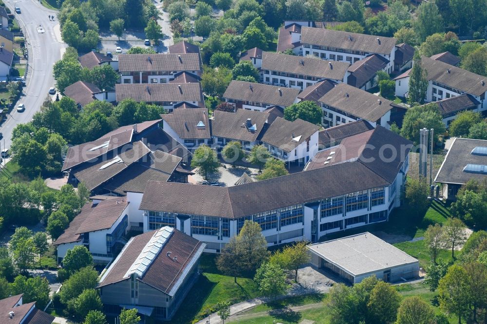 Hof from the bird's eye view: Building complex of the university Hochschule fuer den oeffentlichen Dienst in Bayern on Wirthstrasse in Hof in the state Bavaria, Germany