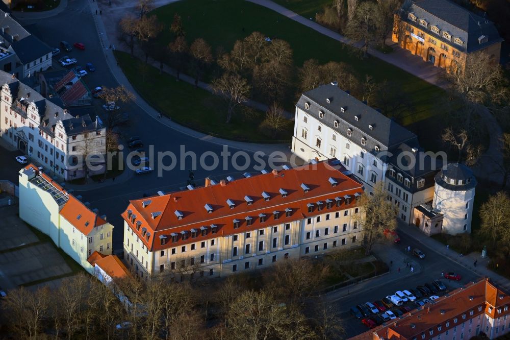 Weimar from the bird's eye view: Building complex of the university Hochschule fuer Musik FRANZ LISZT in Weimar in the state Thuringia, Germany