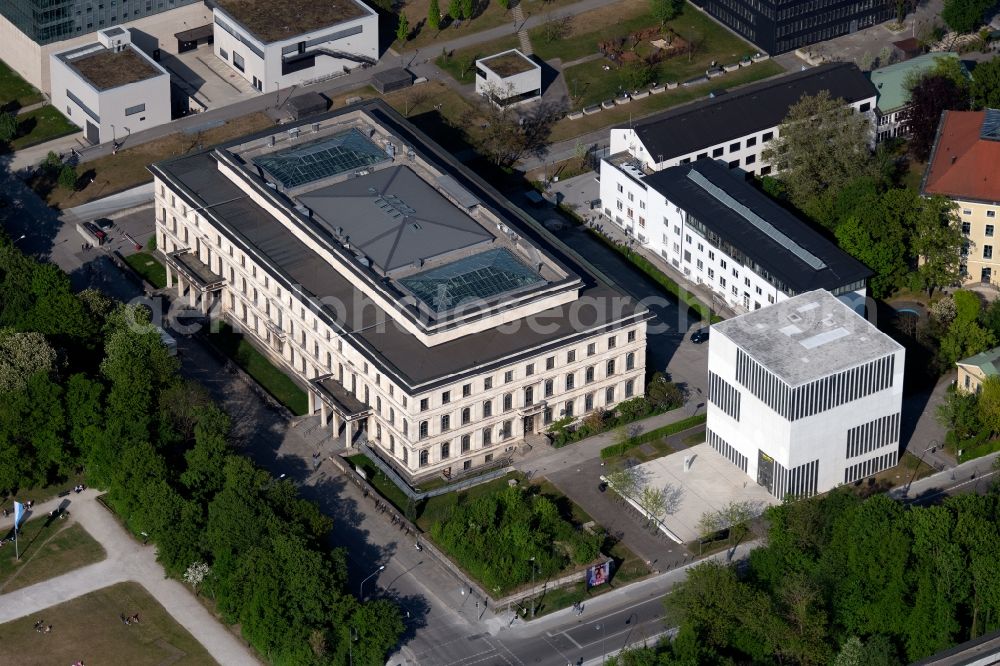 Aerial image München - Building complex of the university fuer Musik and Theater Muenchen on Arcisstrasse in the district Maxvorstadt in Munich in the state Bavaria, Germany