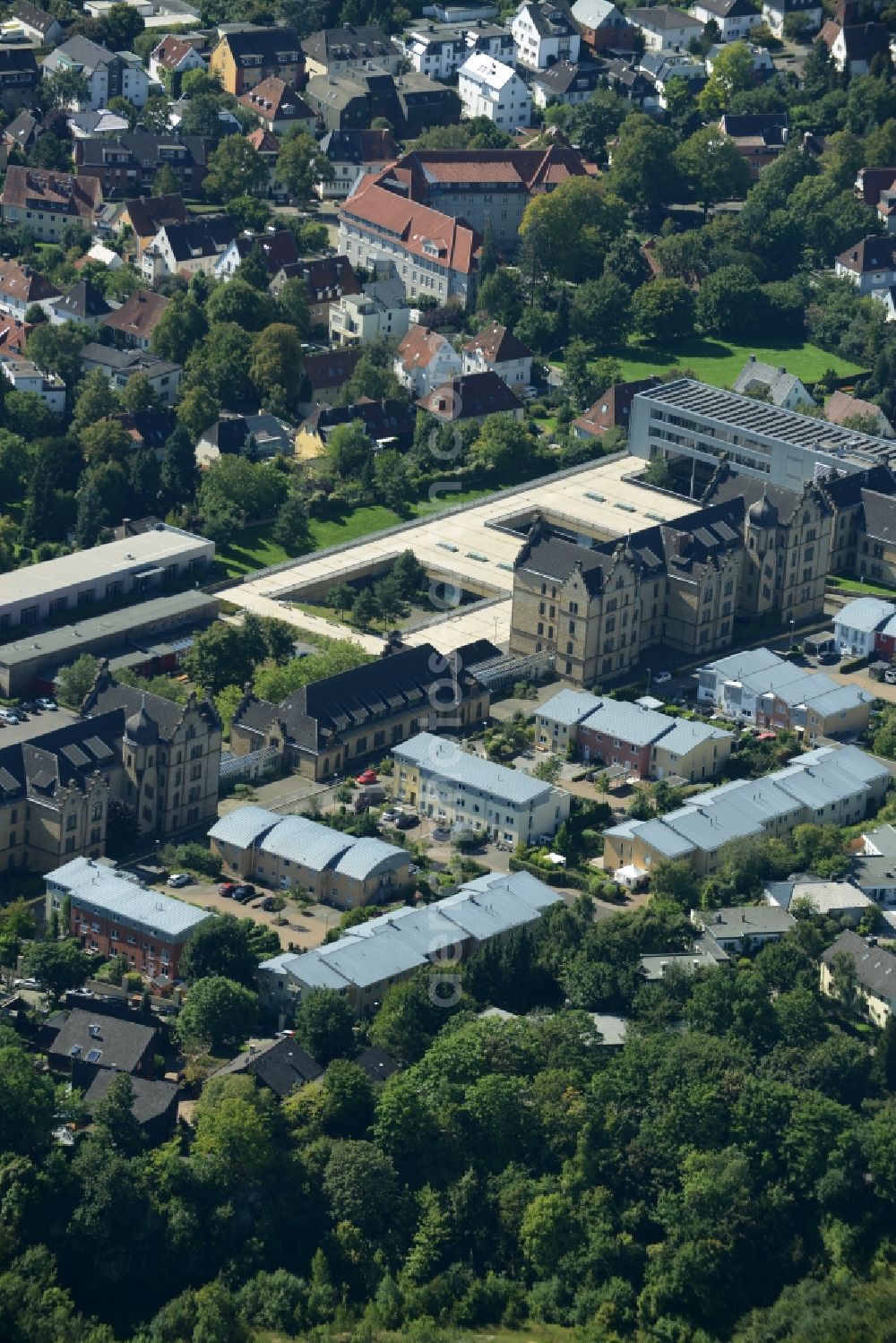 Osnabrück from the bird's eye view: Building complex of the University of Applied Sciences in Osnabrueck in the state of Lower Saxony