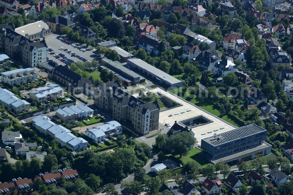 Aerial image Osnabrück - Building complex of the University of Applied Sciences in Osnabrueck in the state of Lower Saxony