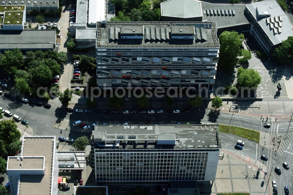 Aerial image Berlin - Building complex of the university SRH Hochschule Berlin on Ernst-Reuter-Platz in Berlin