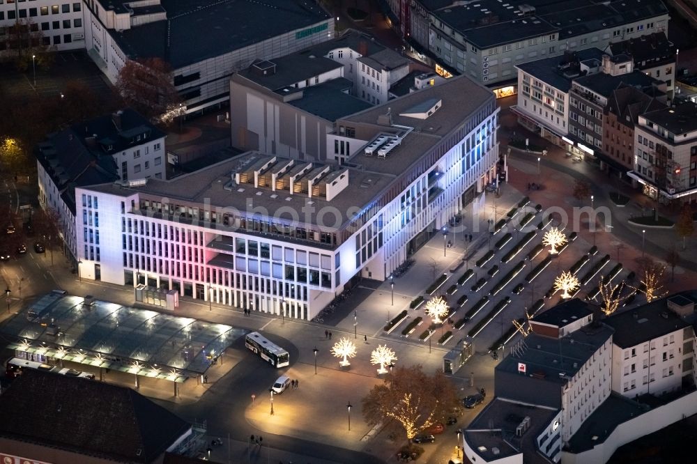 Aerial image Hamm - Building complex of the university SRH Hochschule fuer Logistik and Wirtschaft on Platz of Deutschen Einheit in Hamm in the state North Rhine-Westphalia, Germany