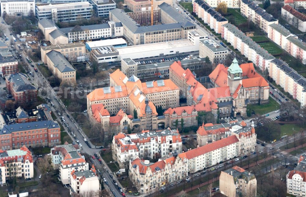 Aerial photograph Dresden - Building complex of the university Universitaet Dresden in Dresden in the state Saxony