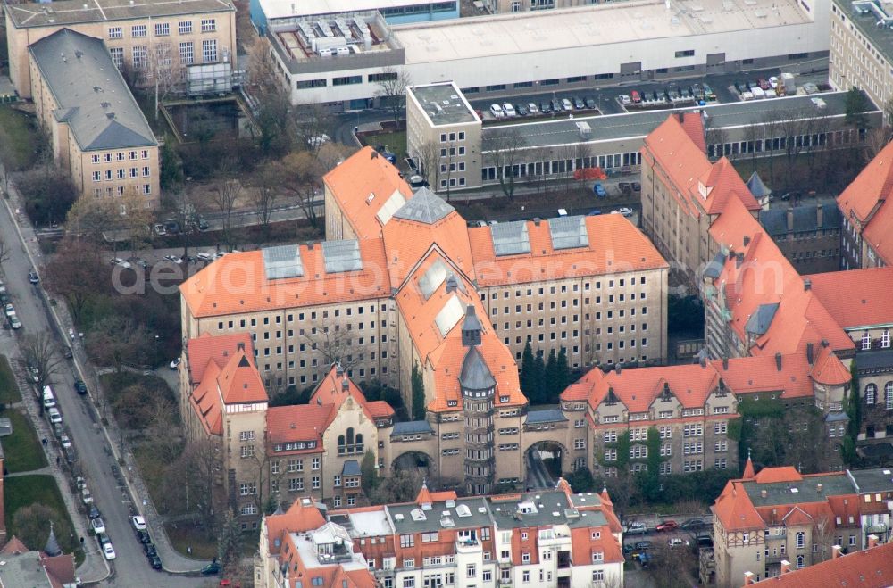 Dresden from the bird's eye view: Building complex of the university Universitaet Dresden in Dresden in the state Saxony