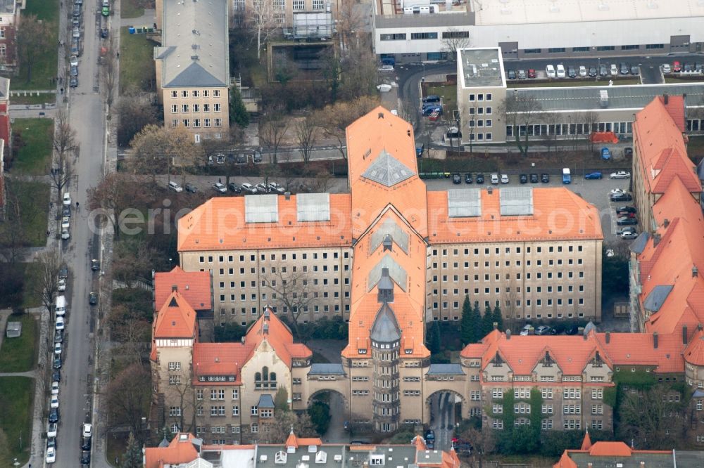 Aerial photograph Dresden - Building complex of the university Universitaet Dresden in Dresden in the state Saxony