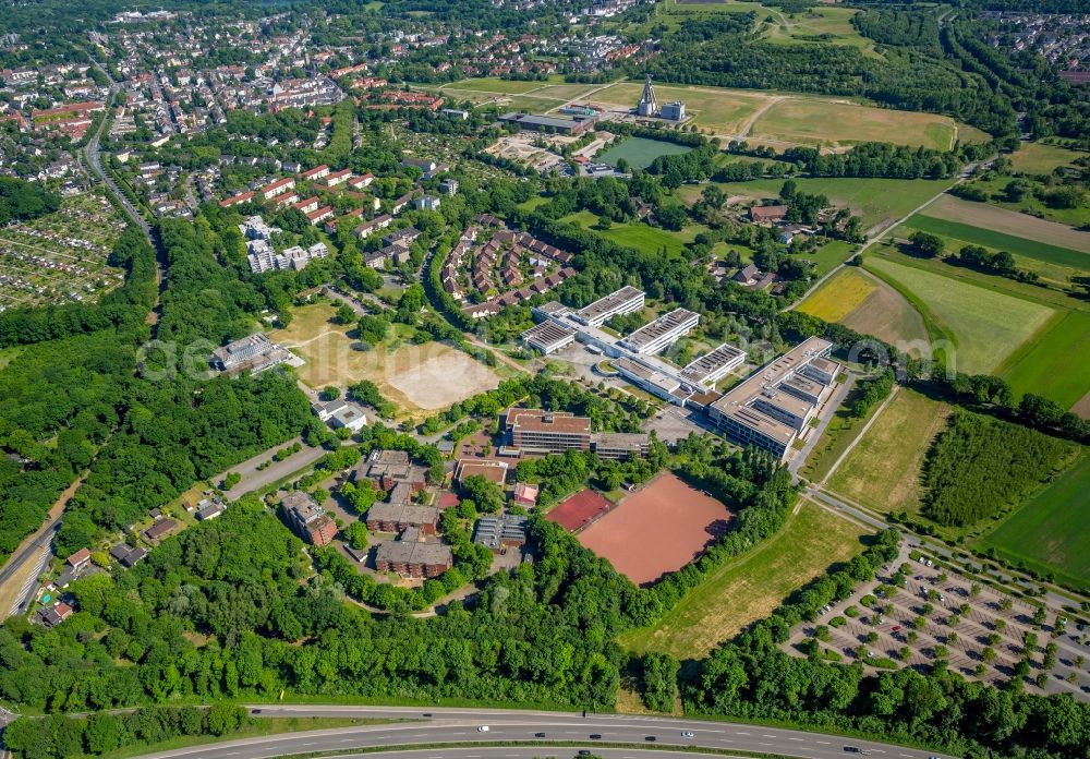 Aerial image Gelsenkirchen - Building complex of the university Westfaelische Hochschule on the Neidenburger Strasse in the district Buer in Gelsenkirchen at Ruhrgebiet in the state North Rhine-Westphalia, Germany