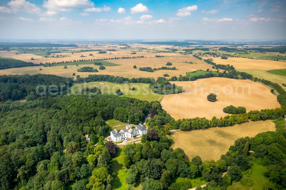 Aerial image Hohen-Demzin - Building complex of the hotel complex Schlosshotel Burg Schlitz in Hohen-Demzin in the state Mecklenburg-Western Pomerania, Germany