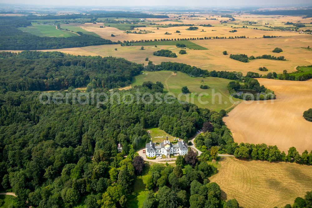 Aerial image Hohen-Demzin - Building complex of the hotel complex Schlosshotel Burg Schlitz in Hohen-Demzin in the state Mecklenburg-Western Pomerania, Germany