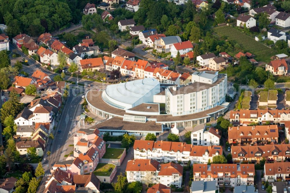 Aerial image Wiesloch - Complex of the hotel building Best Western Plus Palatin Kongress Hotel in Wiesloch in the state Baden-Wurttemberg, Germany