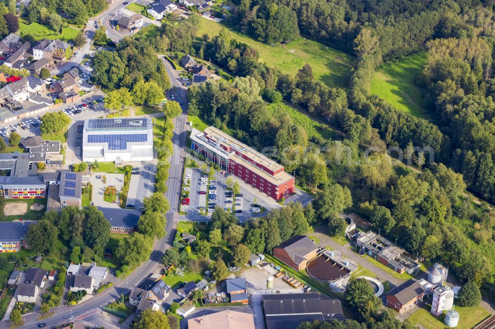 Aerial photograph Brüggen - Building complex of the hotel complex The Bridgge on the street Westring in Brueggen in the federal state of North Rhine Westphalia, Germany