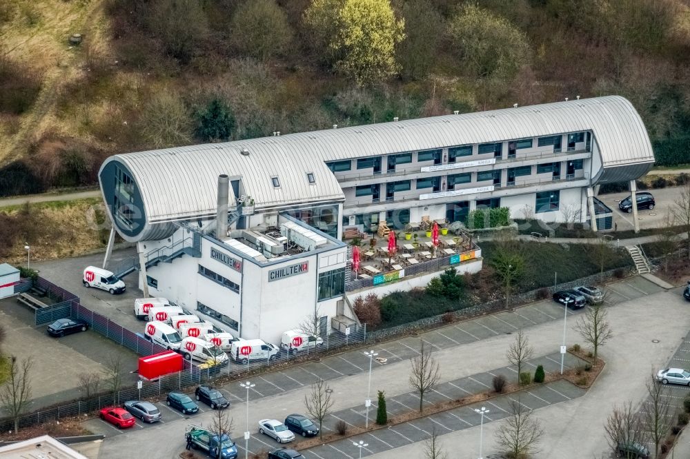 Aerial photograph Bottrop - Complex of the hotel building chillten bottrop on Gungstrasse in Bottrop in the state North Rhine-Westphalia, Germany