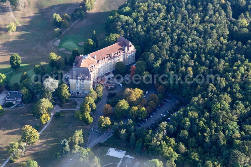 Vittel from the bird's eye view: Complex of the hotel building Club Med Vittel Ermitage - France in Vittel in Grand Est, France