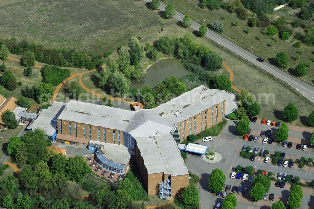 Aerial photograph Sandersdorf-Brehna - Complex of the hotel building Country Park-Hotel on Thiemendorfer Mark in the district Brehna in Sandersdorf-Brehna in the state Saxony-Anhalt, Germany