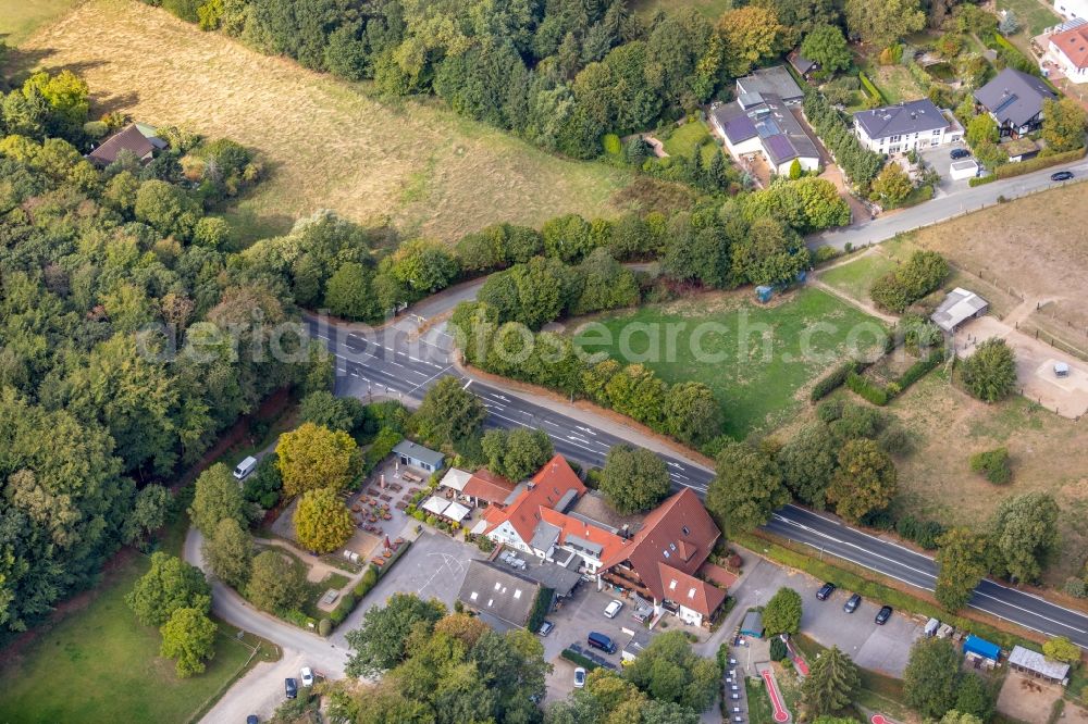 Hörde from above - Complex of the hotel building Dieckmann's on Wittbraeucker Strasse in Hoerde in the state North Rhine-Westphalia, Germany