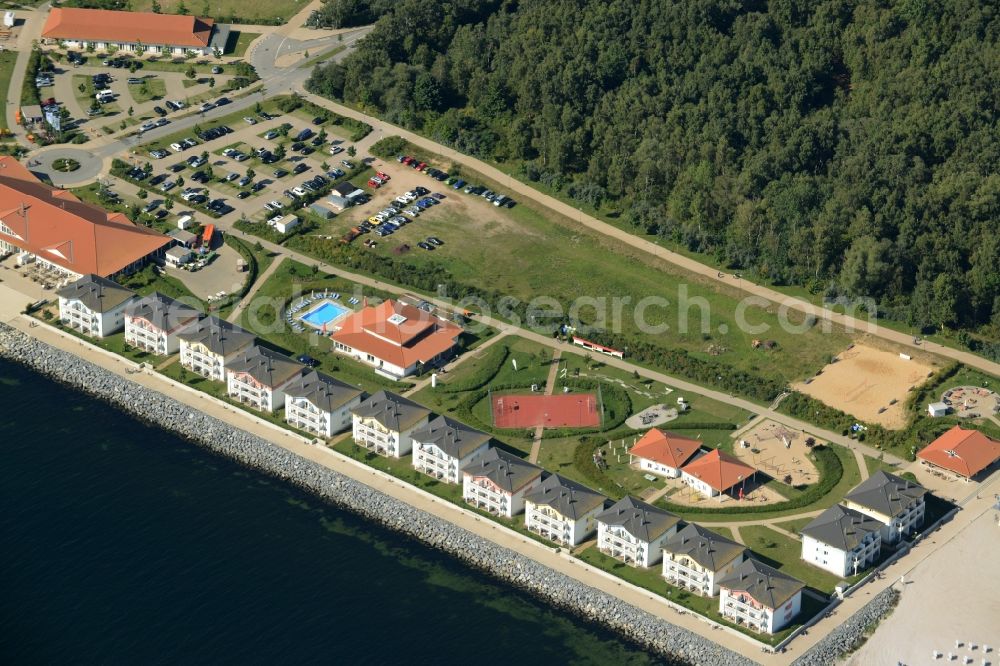 Aerial image Ostseebad Boltenhagen - Complex of the hotel building Dorfhotel Boltenhagen in Ostseebad Boltenhagen in the state Mecklenburg - Western Pomerania