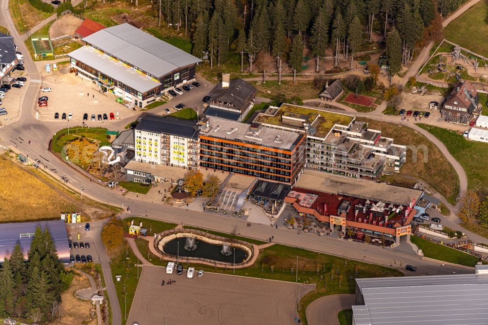 Feldberg (Schwarzwald) from the bird's eye view: complex of the hotel building Feldberger Hof in Feldberg (Schwarzwald) at Schwarzwald in the state Baden-Wuerttemberg, Germany