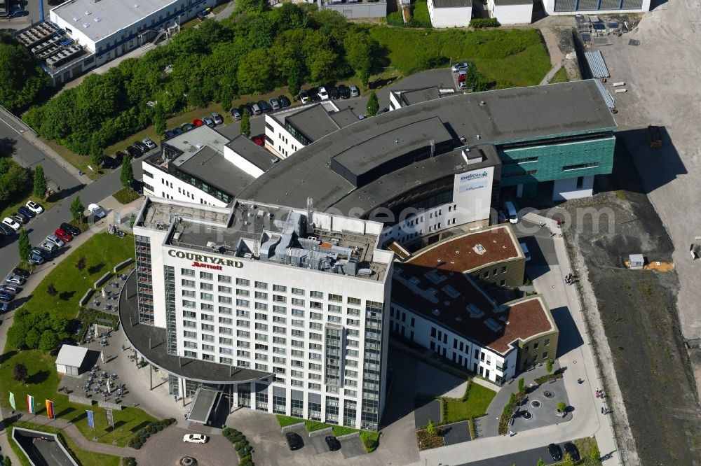 Aerial image Gelsenkirchen - Complex of the hotel building Hotel Courtyard in Gelsenkirchen in the state North Rhine-Westphalia, Germany