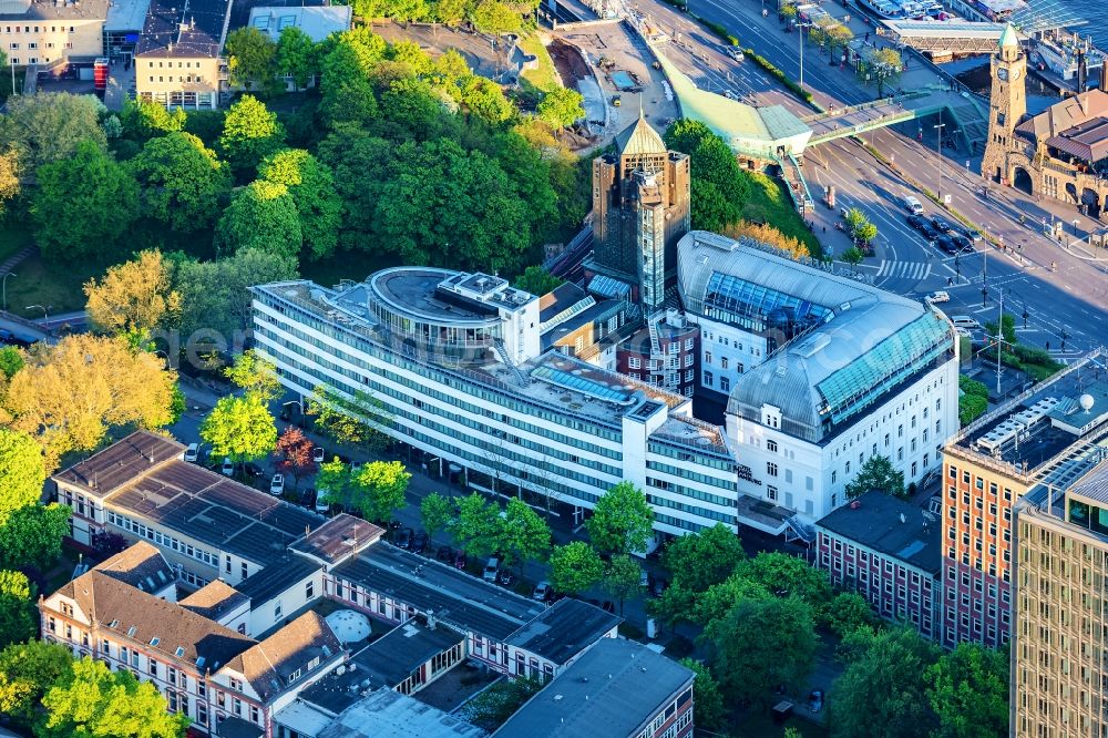 Hamburg from above - complex of the hotel building Hotel Hafen Hamburg in Hamburg, Germany