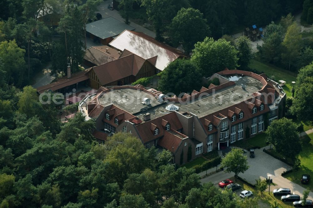 Aerial photograph Garrel - Complex of the hotel building hotel Heidegrund of the Chapeau Hotels GmbH in Garrel in the state Lower Saxony