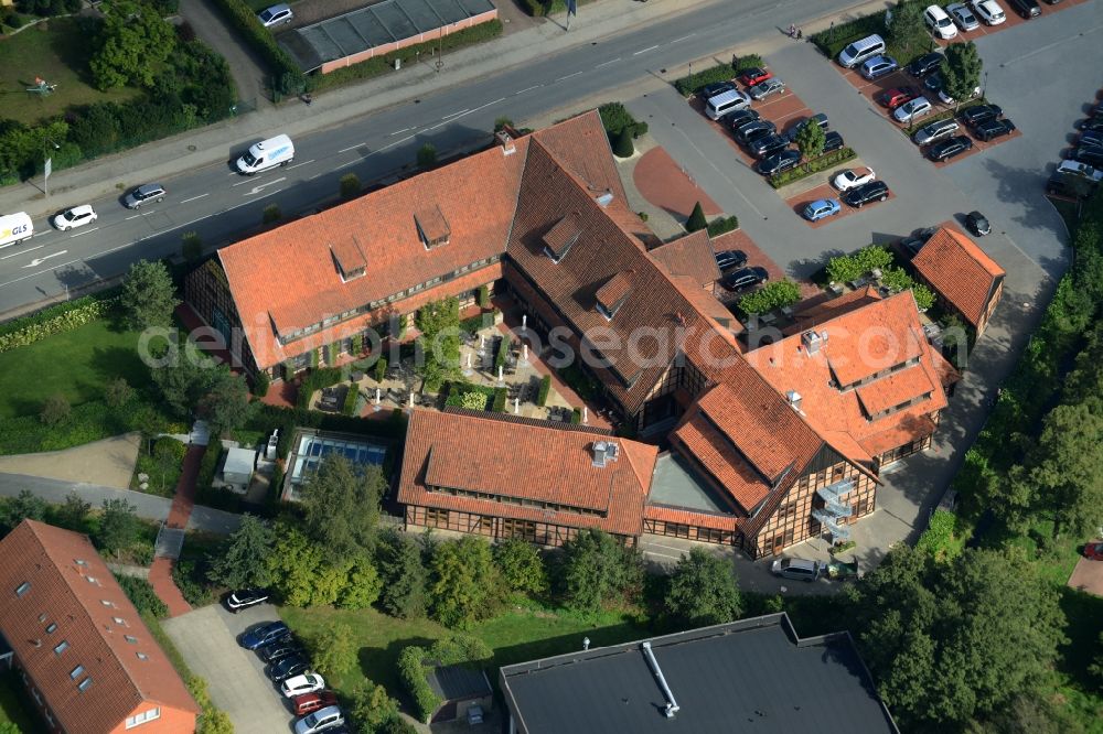 Aerial image Burgwedel - Complex of the hotel building Hotel Kokenhof in Burgwedel in the state Lower Saxony