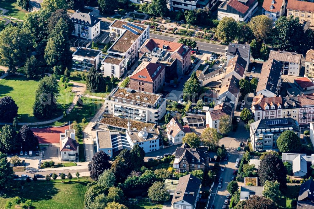 Offenburg from above - Complex of the hotel building Hotel Liberty Offenburg in Offenburg in the state Baden-Wuerttemberg, Germany