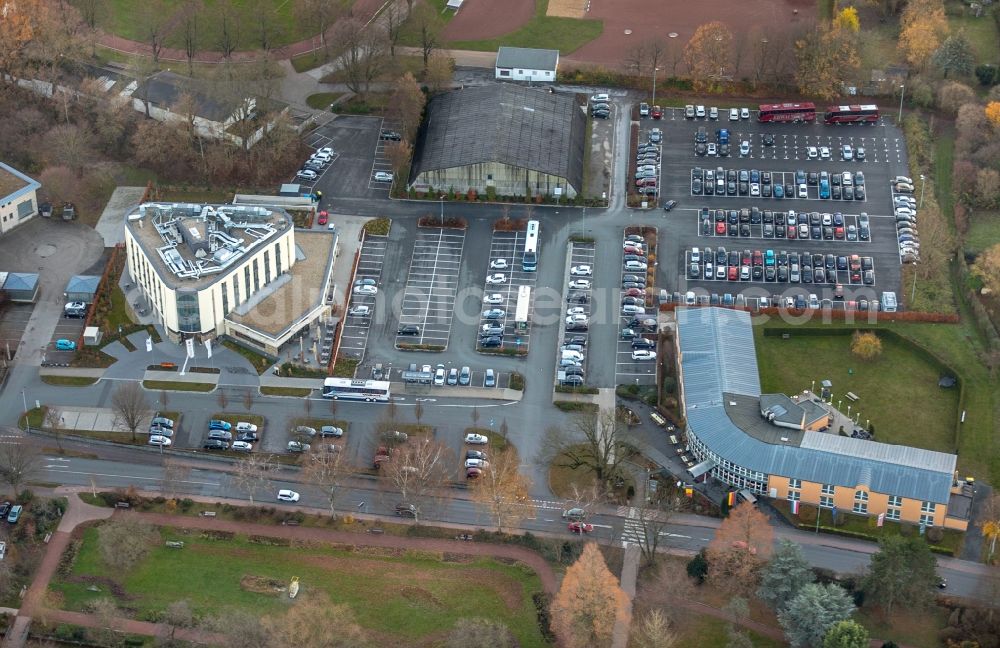 Aerial photograph Soest - Complex of the hotel building Hotel Susato on Dasselwall in Soest in the state North Rhine-Westphalia, Germany