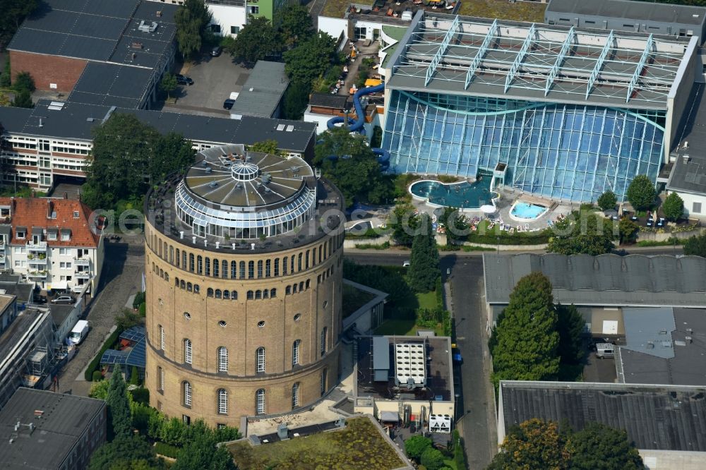 Köln from above - Complex of the hotel building Hotel in Wasserturm on Kaygasse in the district Innenstadt in Cologne in the state North Rhine-Westphalia, Germany