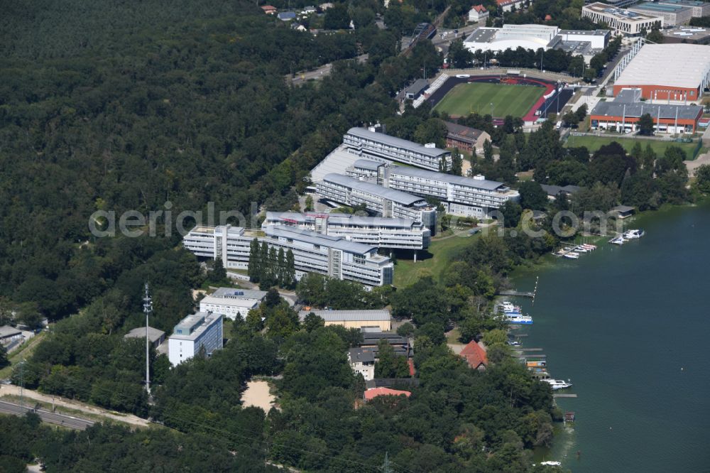 Aerial image Potsdam - Complex of the hotel building Kongresshotel Potsdam am Templiner See in Potsdam in the state Brandenburg