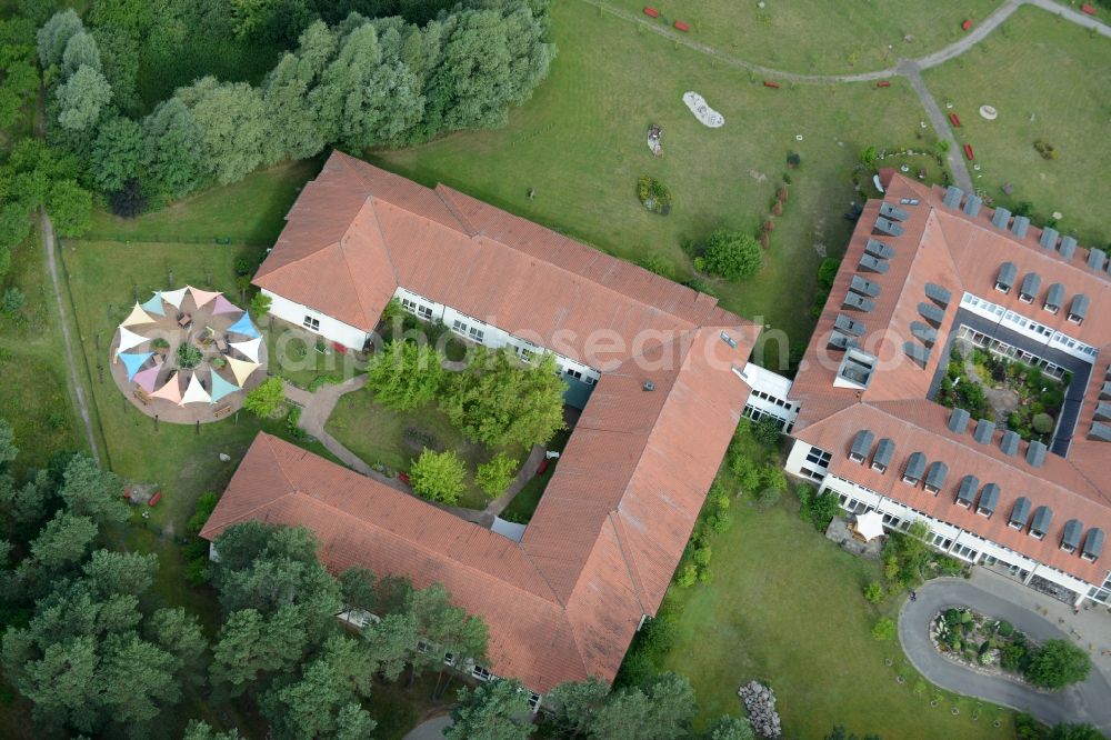 Aerial photograph Templin - Complex of the hotel building Landsitz-Hotel in Templin in the state Brandenburg