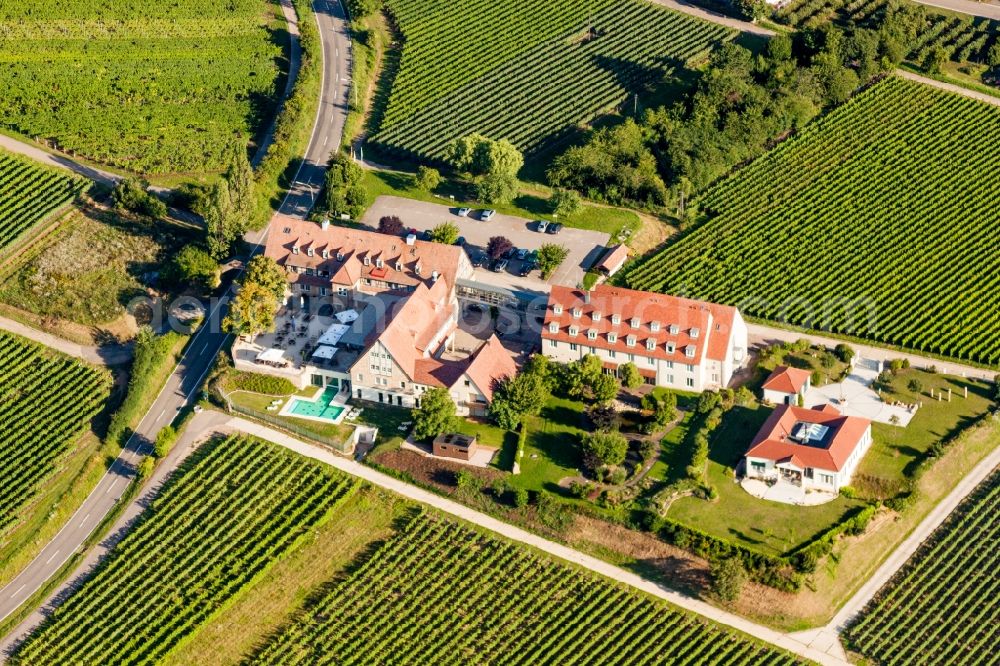 Aerial image Leinsweiler - Complex of the hotel building Leinsweiler Hof in Leinsweiler in the state Rhineland-Palatinate, Germany