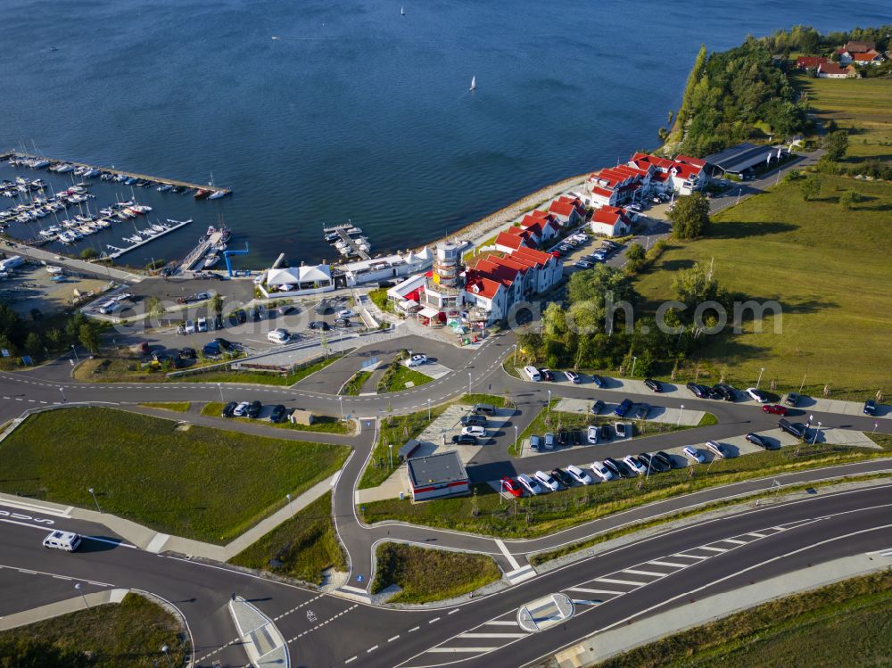 Aerial image Elsterheide - Building complex of the hotel complex Der LeuchtTurm-Gastro GmbH Zum Leuchtturm in Geierswalde in the federal state of Saxony, Germany