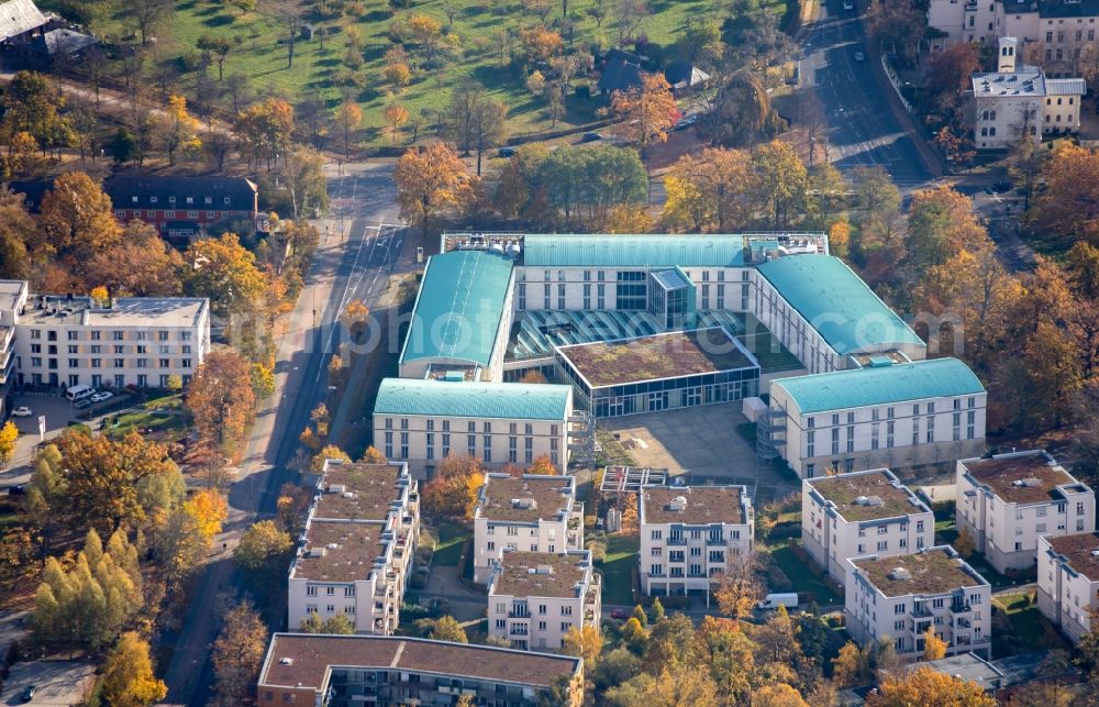 Aerial photograph Potsdam - Complex of the hotel building on Pappelallee in the district Jaegervorstadt in Potsdam in the state Brandenburg, Germany