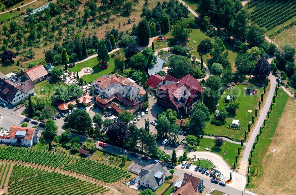 Aerial photograph Durbach - Complex of the hotel building Rebstock in Durbach in the state Baden-Wurttemberg, Germany